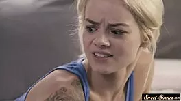 stepsister gets doggystyled and sprayed in taboo storyline