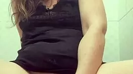 Big Ass Solo Girl Fucking A Big Dildo In A Big Pussy Until She Gets Orgasm And Squirts In The Bathroom