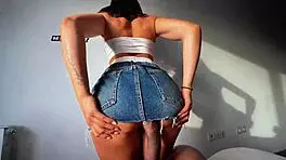 My sexy step sister squeezes my hard cock, leaving her tight pussy dripping cum