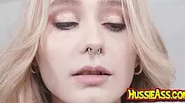 This blonde babe handles 12 inches in her ass like a pro