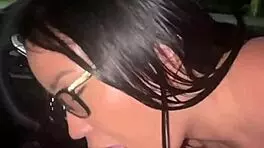 Asian girl fucks uber driver without condom