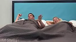 Stepdaughter Shares Hotel Bed with Stepdad in Cowgirl Position