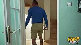 guy fucks petite girlfriend in fake hostel while her boyfriend cries 😢 what a scene!