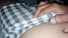 teen asks to masturbate hard cock and creampie in homemade video