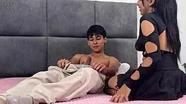 goth sister seduces me with oral while i play video games