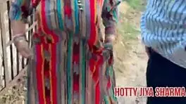 desi girl rides boyfriend outdoors