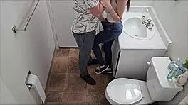 student gets fucked in school toilet
