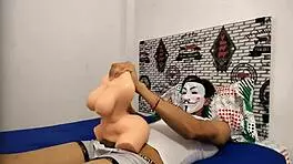 Does my big cock orgasm with this sex doll?