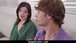 Stepsisters suck our cocks in taboo foursome!