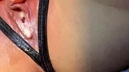 after cleaning, i played with my dildo, having fun with petite pussy and jerk off instructions.