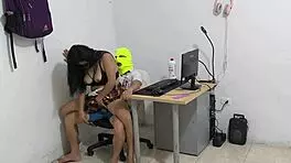 A Dirty Neighbor Comes To Ask Her Neighbor For Cock And Acts Like A Snail