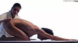 girl massages another girl vika for the first time.