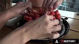 21 Sextury - Slutty roommates take turns licking and fucking each other asshole