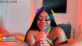 Slim bbw wants to swallow cum with her tongue rings?