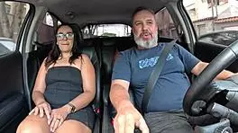 lidi ferrari rides two cocks on street