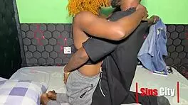 kofi really fucks that ebony milf student hard in doggystyle, her pussy shaved and ready