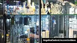 Bbw cuban angelina castro strapon fucks bbw harmonie marquis fat lesbian big tits cowgirl doggystyle chubby brunette cuban florida femdom