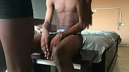 Petite babe loves huge black cock piercing her wet pussy.