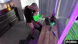 Pornplus Aria Enjoys Huge Cock On Game Stream