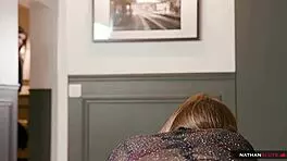 horny lawyer lina luxa takes her client yanick shafts big fat cock up her ass - 4k teaser