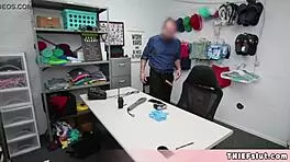 cute shoplifter teen caught stealing lingerie from the mall