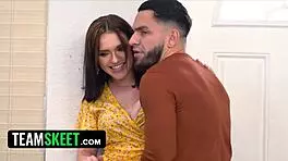 lucky stud freeuses his stepsister in front of his new girlfriend - teamskeet classics