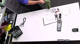 Teen asian gets fucked on office desk