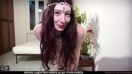 italian babe loves her asshole licked from behind in passionate anal fun