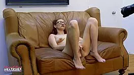 Petite redhead Olivia X, do you suck hard cock while fingering and get banged?