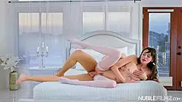 Nubile fantasy features shy petite teen lana small in hardcore deepthroat and kissing scenes.