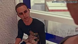 Doctor sucks student cock