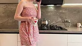 Stepmom gets horny from stepson with his girlfriend and climbs on his cock - russian amateur