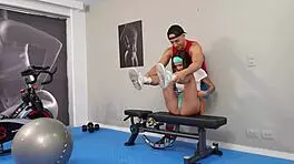 I scream as the big ass Colombian fucks her personal trainer wildly!