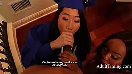 Celebrating diplomas at the party