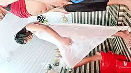 Slutty sis grabs cock in room for hardcore