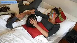 Room service guy Ravi visits horny Rachna again to fulfill her wild fantasies involving rough sex, deepthroat, and domination