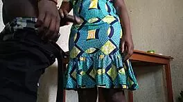 Passion ignited, we bent over for homemade doggystyle with a monster black cock