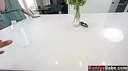 Teen Step Daughter Sucks Step Dad Behind Step Mom's Back