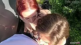 German Skinny And Curvy Best Friends Seduce The Old Taxi Driver To Ffm 3some Fuck At Holiday Trip