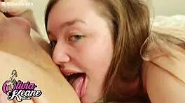 young teen rims lucky guy in bedroom