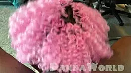 ebony anal slut taking bbc deep in her asshole while 2nd ebony slut swallows bbc