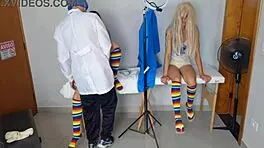 Doctor examines the two half-sisters