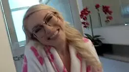 Step daughter gets vibrator for 18th birthday and explores