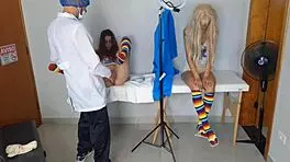 Doctor examines the two half-sisters