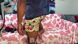 Bald ebony submissive spanked by master and apprentice