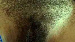 A horny guy came to my bedroom to see my mature and hairy pussy