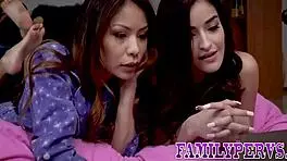 teen babe sucks stepbro cock gets facial