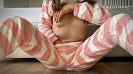 Skinny School Girl Achieves Big Squirt Orgasm With Small 18+ Tits Masturbating And Fingering Pussy