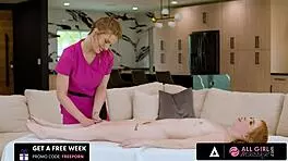 Two Hot Lesbian Redheads Intensely Lick Wet Pussies