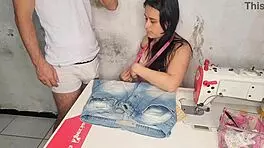 Married Brazilian Housewife Performs Rough Blowjob on Client, Leaving His Big Cock Hard